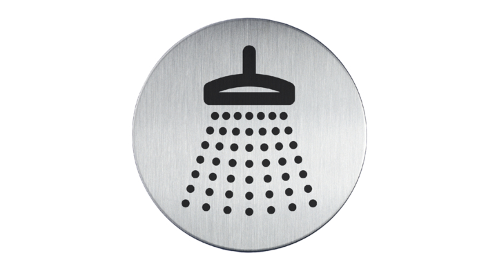 Durable, ruimteaanduiding, Ø8.3cm, douche, 493823 (1 stuk)