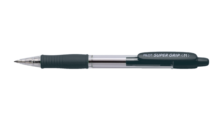 Balpen pilot supergrip retractable  zwart