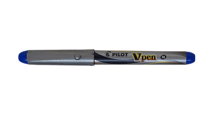 Vulpen pilot v-pen silver blauw(4902505281648)