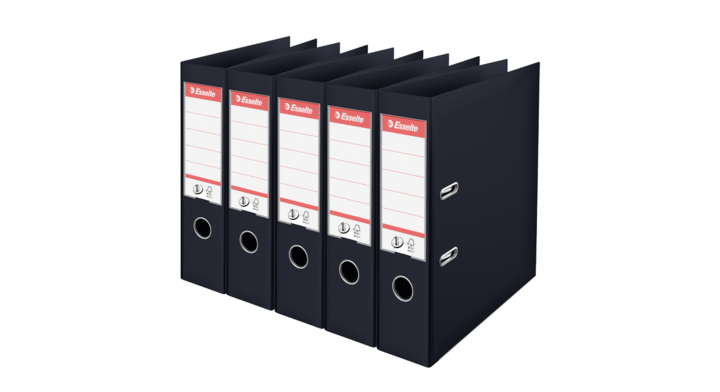 Esselte no 1 power ordner pp 75 mm 5 stuks zwart(162570)