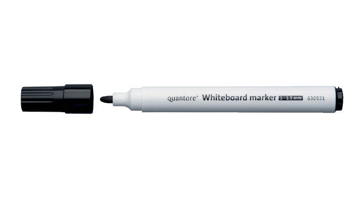 Viltstift quantore whiteboard rond 1-1.5mm zwart