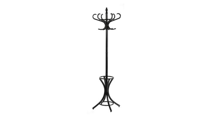 Staande Kapstok Bistro | 185cm | 12-Haaks | Zwart | VB 431130