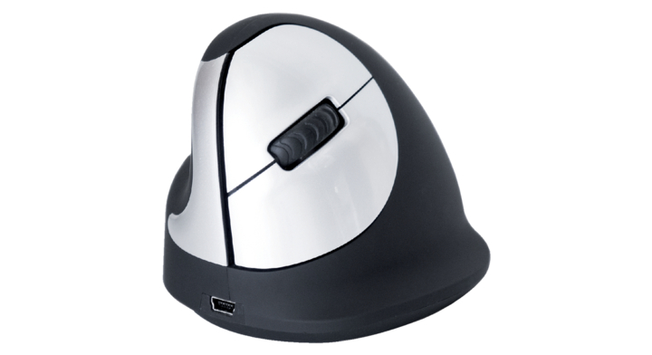 Muis r-go he muis draadloos medium links zwart(rgohewll)
