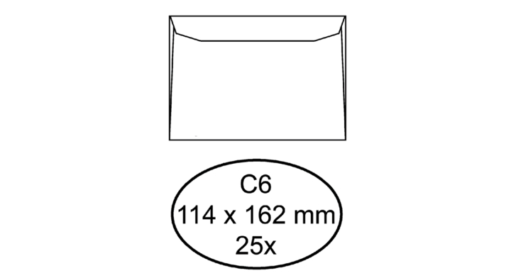 Envelop quantore bank c6 114x162 80gr wit(158120)