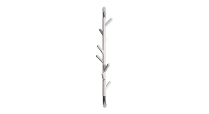 Wandkapstok Linair, 80 cm, 8-haaks, wit/chroom, VB 718061