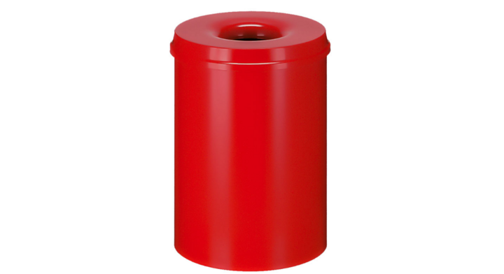 Metalen papierbak, vlamdovend, 30 liter, rood, VB 103000