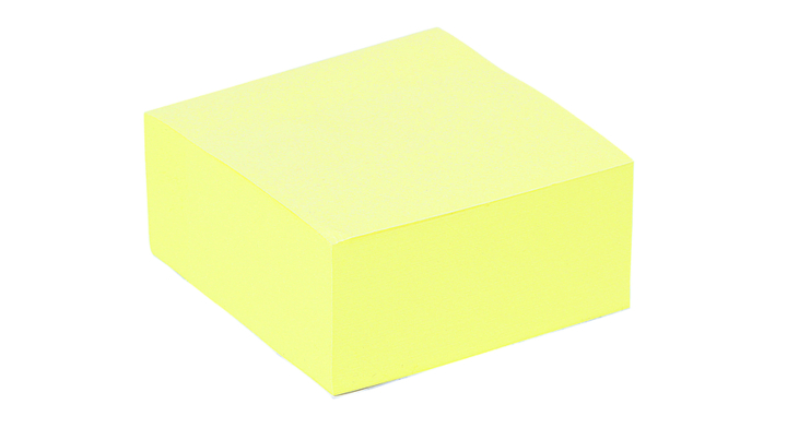 Memoblok quantore 76x76mm geel 400(392385)