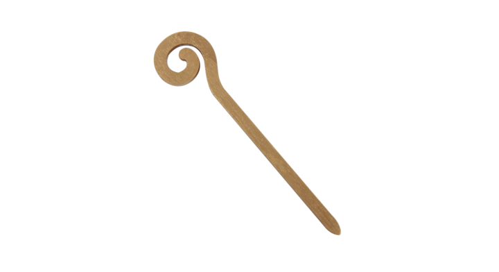Sint deco, houten staf, 10cm, goud (50 stuks)
