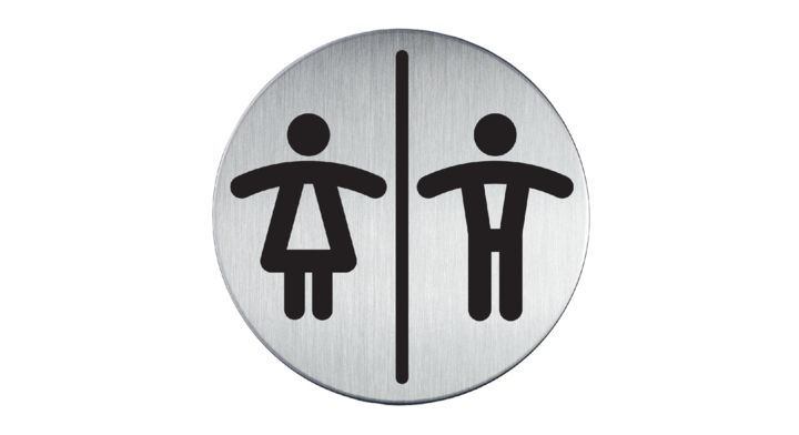 Durable, ruimteaanduiding, Ø8.3cm, dames-/herentoilet, 492023 (1 stuk)