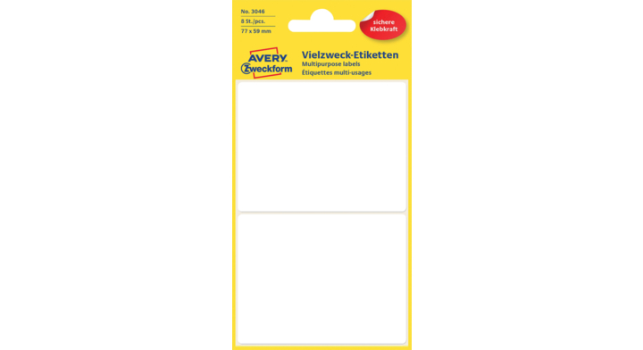 Etiket avery zweck 3046 77x59mm 8st