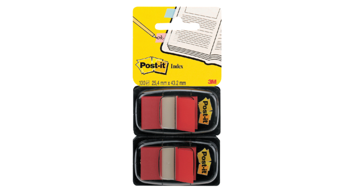 Indextabs 3m post-it 680-y2eu medium rood(680-r2eu)
