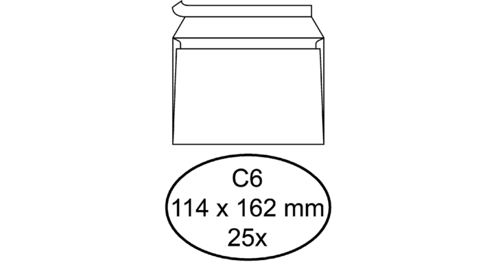 Envelop quantore bank c6 114x162 80gr zk wit(158123)