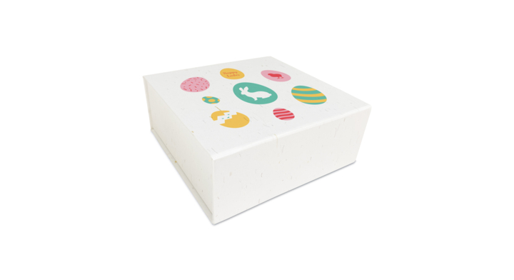 Luxe pasen magneetdozen,Pastel eggs, 23x23x11cm, (100st)
