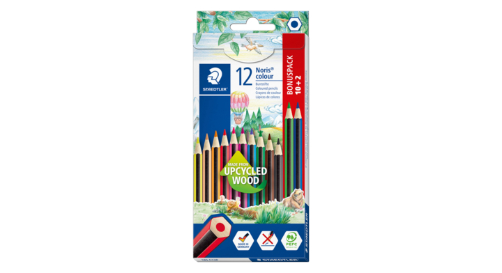Kleurpotlood noris 185 set à 10+2 kleuren gratis(185 c12p)