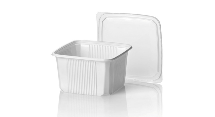 Witte Bakken Q 114x114x58mm 500Cc excl deksel Ds/500