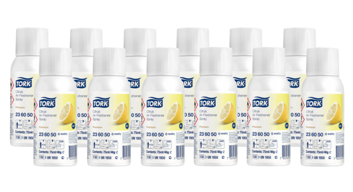 Tork Premium | Luchtverfrisser Spray | 75ml | A1 | Citrus | 236050 (12 stuks)