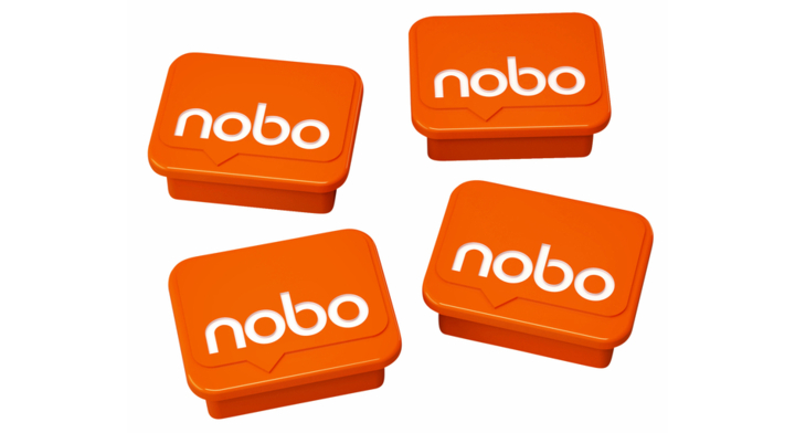 Magneet nobo whiteboard 22mm oranje(1905327)