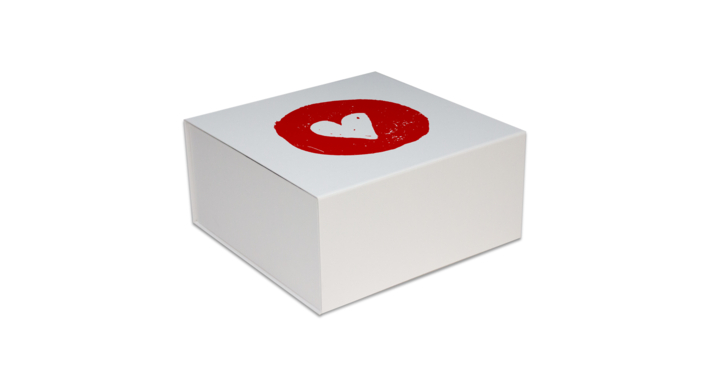 Luxe Valentijn Magneetdozen,Heart 33x10x10cm, wit, (25st)