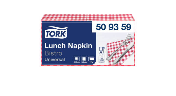 Lunchservet tork universal vierdevouw bistro(509359)