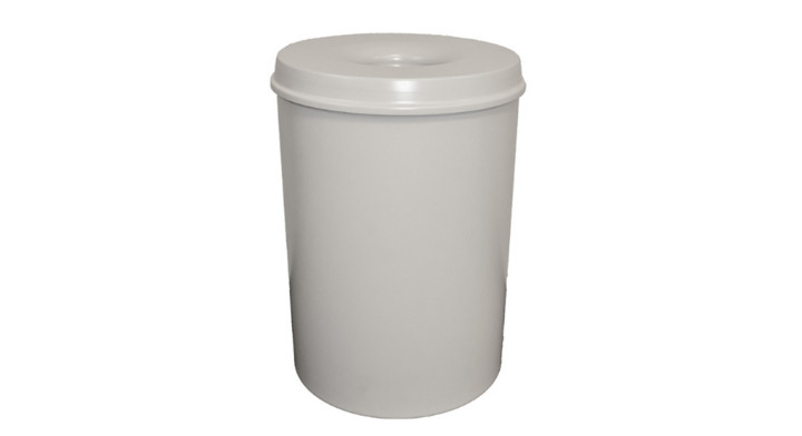 Metalen papierbak, vlamdovend, 30 liter, grijs, VB 103000