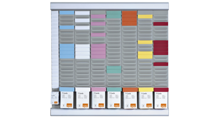 Planbord nobo week/uur 8 panelen met 24 sleuven