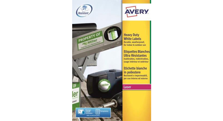 Etiket avery l7060-20 63.5x38.1mm polyester 420st