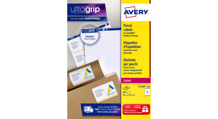 Etiket avery l7166-100 99.1x93.1mm 600st