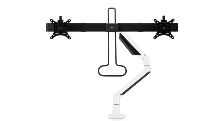 Filex Chicago monitorarm met crossbar | wit | gasgeveerd | voor 2 schermen