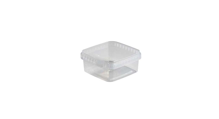 Bak vierkant, PP, 129x129x60mm, 600ml, transparant (432 st.)