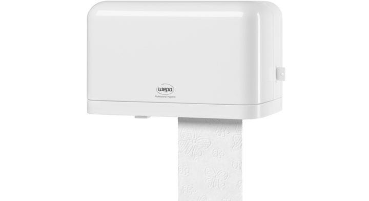 WEPA | Traditioneel Toiletpapier Dispenser | Horizontaal | MT1 | Wit | 331084 - OP=OP AANBIEDING