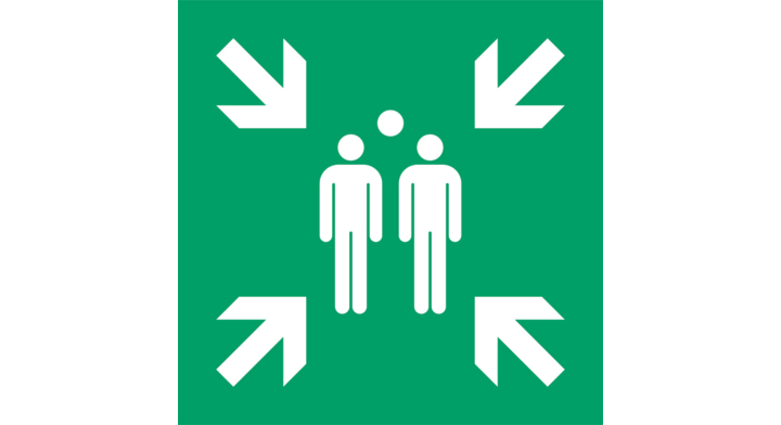 Tarifold, pictogram 'verzamelplaats', 30x30 cm, 7510015 (1 stuk)