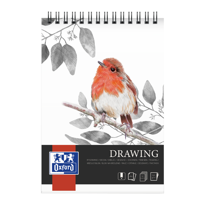 Tekenblok oxford drawing a4 spiraal 50vel 160gr(400166163) - 0