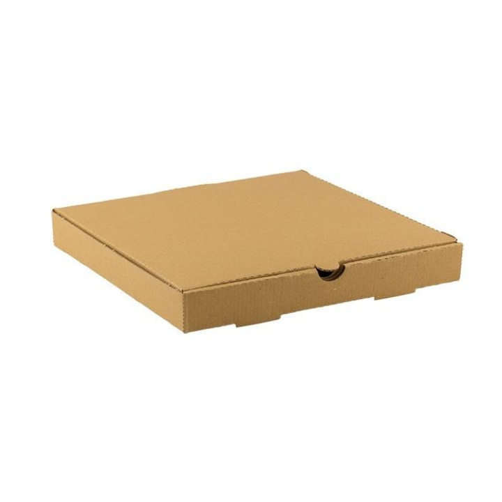 Pizzadoos, bruin kraft, 32x32x4cm, blanco (100 stuks) - 0