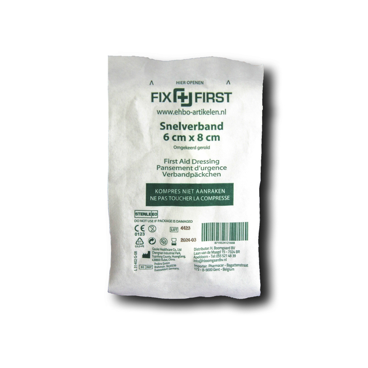 FixFirst, snelverband gerold, 6x8 cm, 31511 (10 stuks) - 0