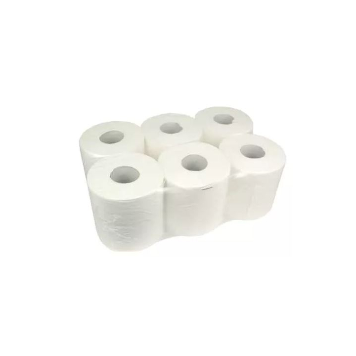 Weststrate | Midi Poetsrol | 300 Meter | 1-Laags | Cellulose | Wit (6 stuks) - 0