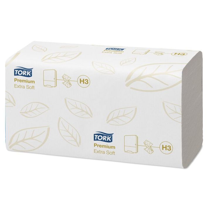 Tork Premium | Papieren Handdoekjes | 23x22,6cm | 2-Laags | H3 | Wit | 100278 (3.000 stuks) - 1