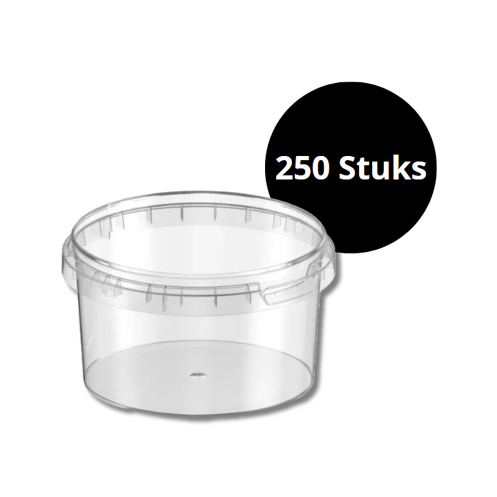 Ronde bakjes, verzegelbaar, 500ml, Sc118 (250 stuks) - 0