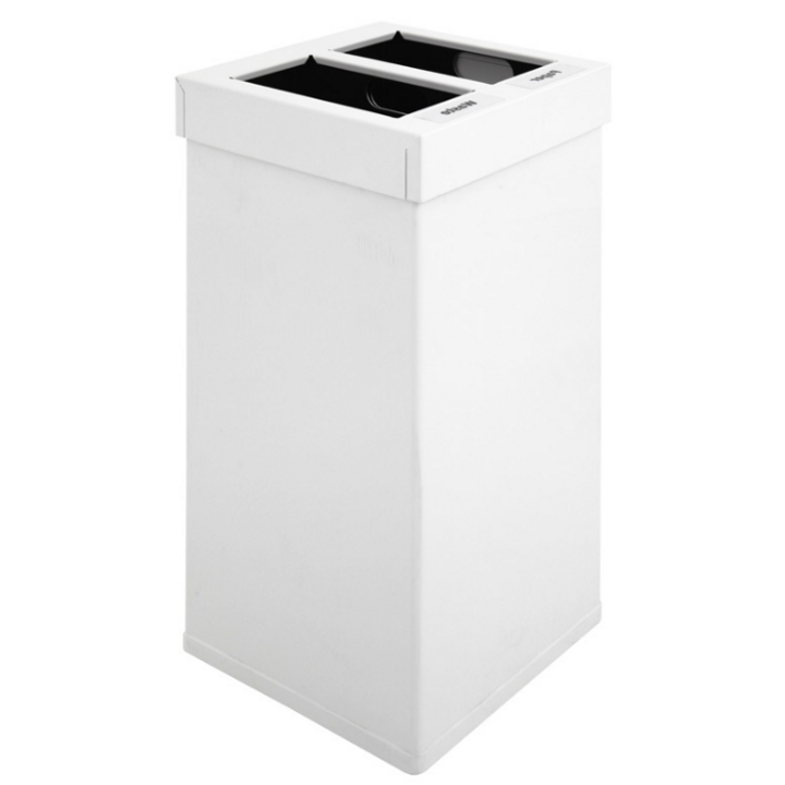 Carro-Mix, afvalbak, 2x25 liter, wit, VB 650033 - 0
