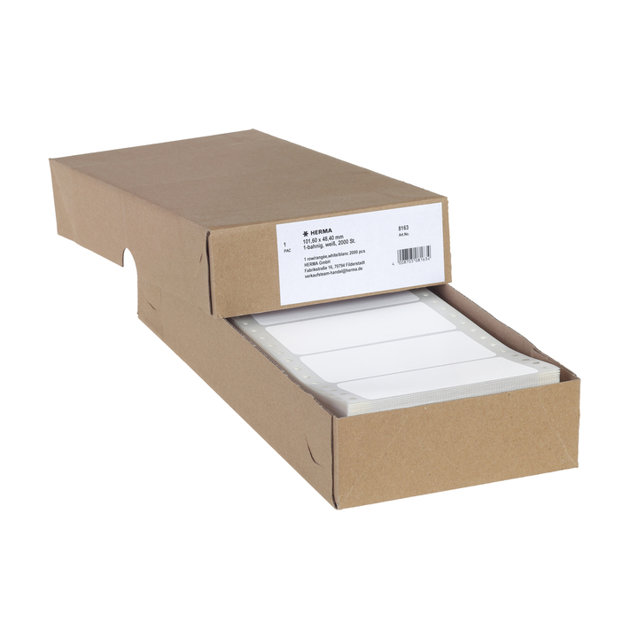 Etiket herma pinfeed 8163 1baans 101.6x48.4mm 2000 - 0