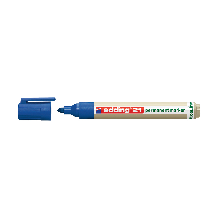 Viltstift edding 21 ecoline rond 1.5-3mm blauw - 0