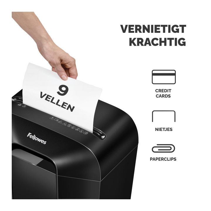 Papiervernietiger fellowes lx50 4x37mm zwart 4406001 - 1