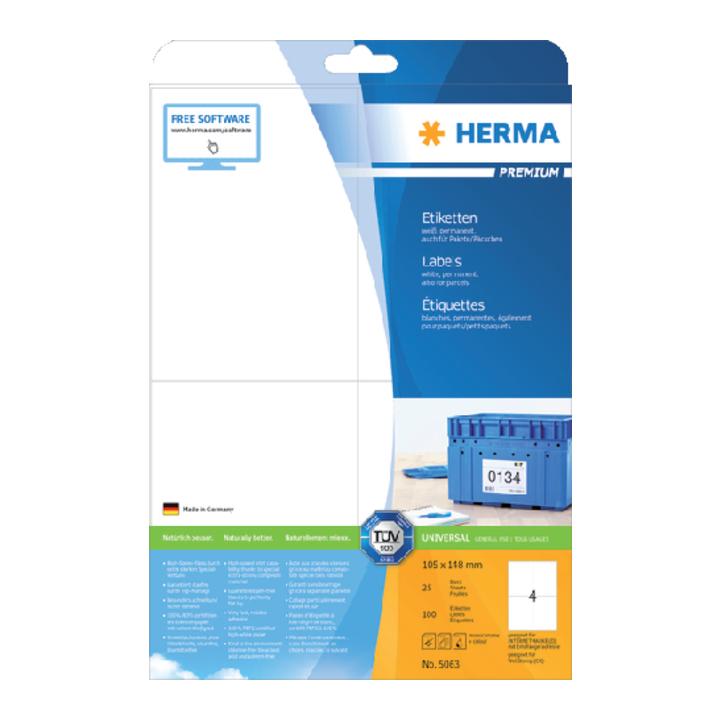 Etiket herma superprint 5063 105x148mm 100st - 0