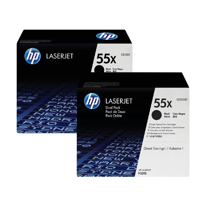 Tonercartridge hp ce255xd no 55x duopack(ce255xd) - 0