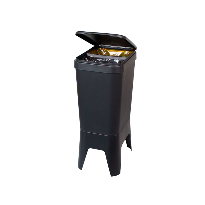 Bonton Circubin | Afvalbak Met Deksel | 20+20 Liter | Antraciet | VB 012725 - 1