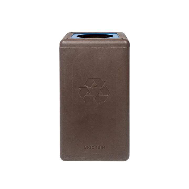 Brickbin, modulaire afvalscheidingsbak, 65 liter, bruin, VB 193806 | papier - 1