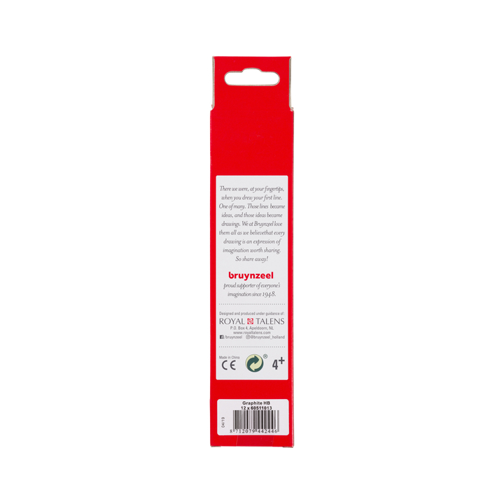 Potlood bruynzeel 1705k burotek hb met gum(60511013) - 2