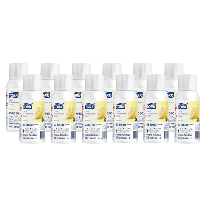 Tork Premium | Luchtverfrisser Spray | 75ml | A1 | Citrus | 236050 (12 stuks) - 0