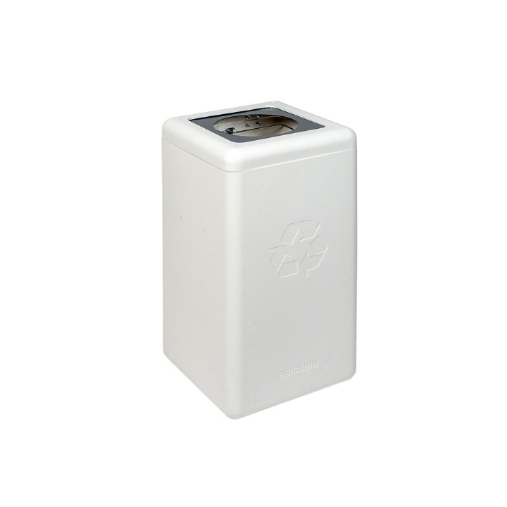 Brickbin, modulaire afvalscheidingsbak, 65 liter, wit, VB 192434 | restafval - 0