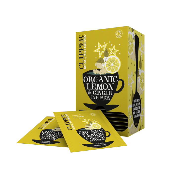 Clipper Fairtrade Bio, thee, lemon & ginger, JD0057 (25 stuks) - 0