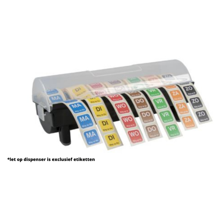 Dispenser, HACCP, zwart/transparant, exclusief etiketten - 0
